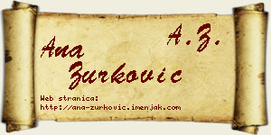 Ana Zurković vizit kartica